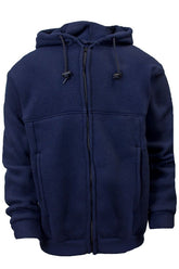 National Safety Apparel Navy Fleece Zip Front FR Sweatshirt, 24 cal/cm² (each)